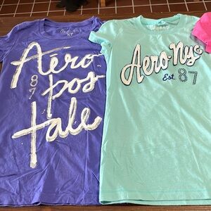4 Aeropostale size S/P shirts all new! Qty 4